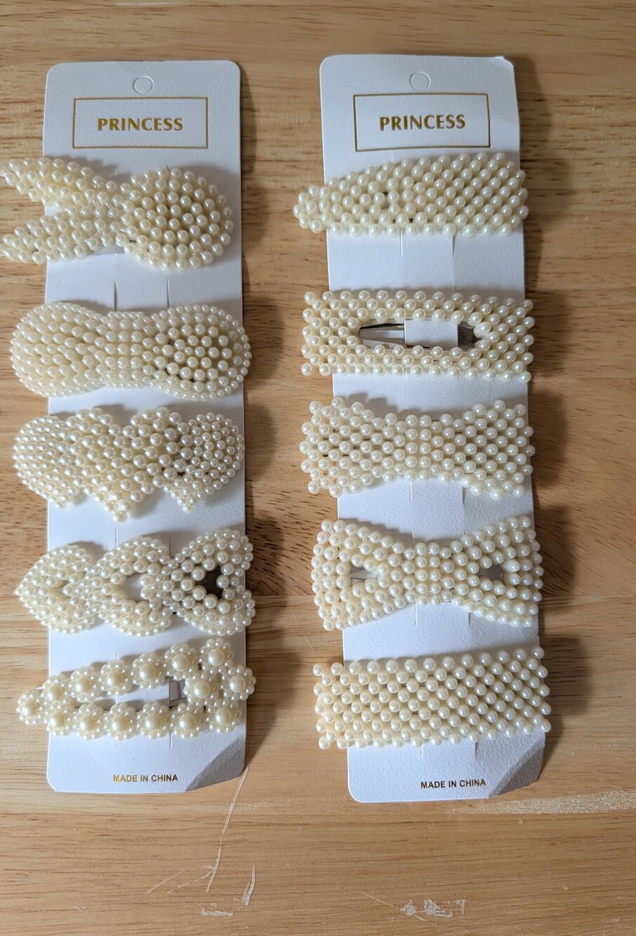10 Faux Pearl Hair Clips